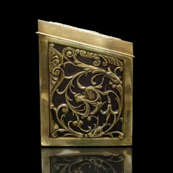 Pamono Antique English Stationery Box in Brass, 1880