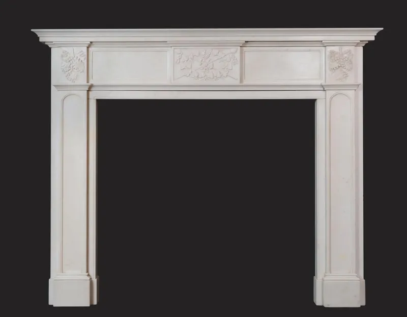 Pamono Antique English Statuary White Marble Fireplace Mantel, 1830> Fireplaces And Mantels