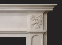 Pamono Antique English Statuary White Marble Fireplace Mantel, 1830><noscript><img width=