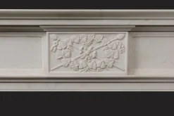 Pamono Antique English Statuary White Marble Fireplace Mantel, 1830><noscript><img width=