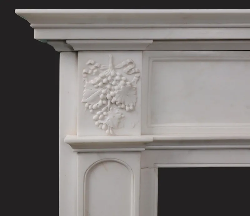 Pamono Antique English Statuary White Marble Fireplace Mantel, 1830> Fireplaces And Mantels