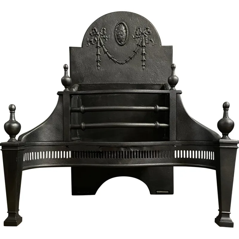 Outlet Pamono Antique English Steel Fire Grate, 1890
