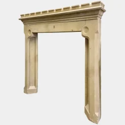 Sale Pamono Antique English Stone Fireplace Mantel, 1840