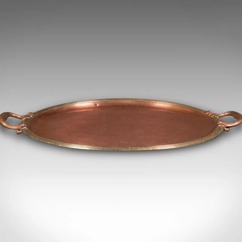 New Pamono Antique English Tray in Copper and Bronze