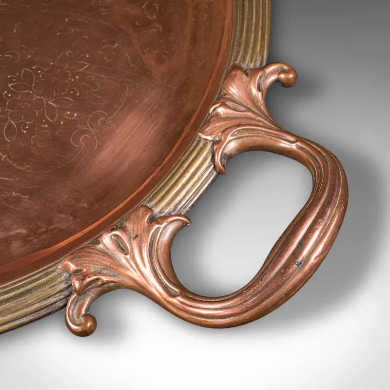 New Pamono Antique English Tray in Copper and Bronze