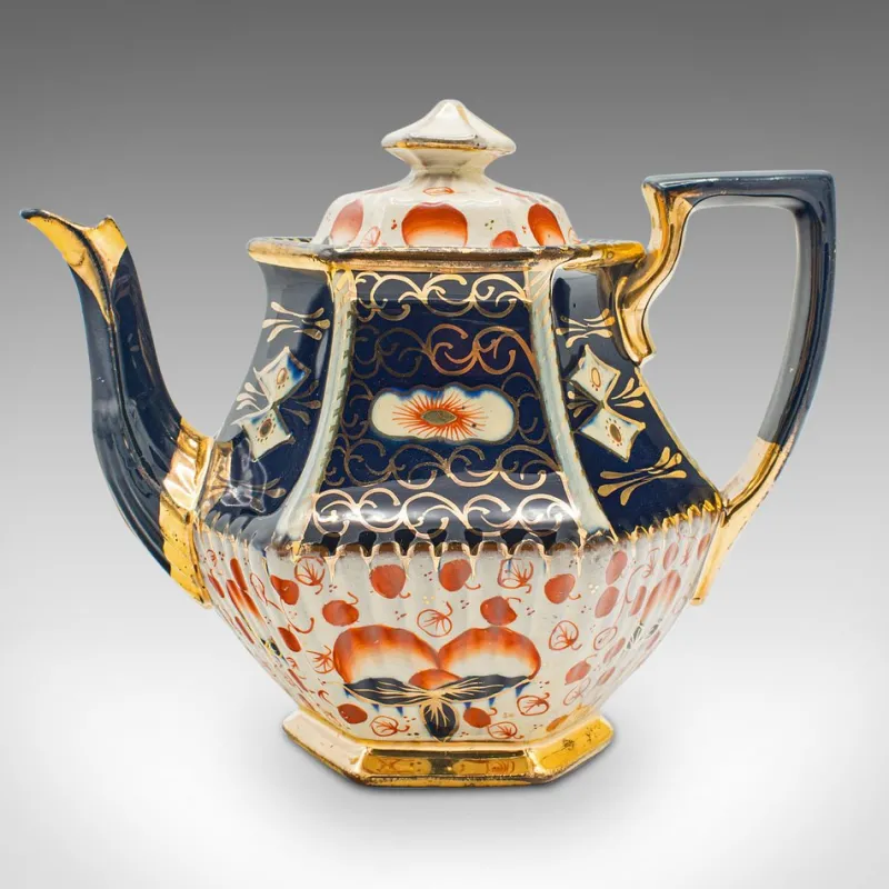 Online Pamono Antique English Victorian Ceramic Imari Pattern Teapot, 1900