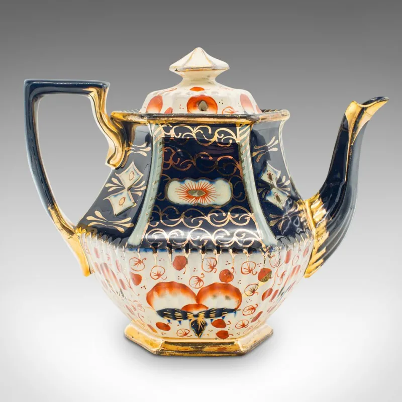 Online Pamono Antique English Victorian Ceramic Imari Pattern Teapot, 1900