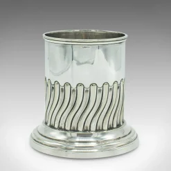 Pamono Antique English Wine Bottle Holder in Silver Plating, 1910