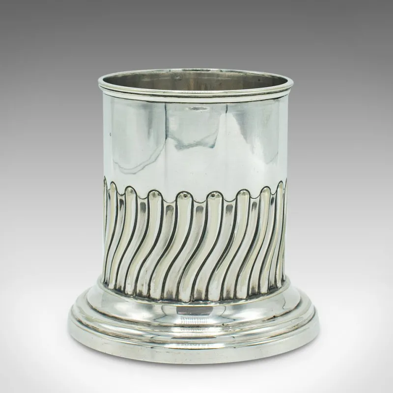 Pamono Antique English Wine Bottle Holder in Silver Plating, 1910