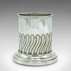 Pamono Antique English Wine Bottle Holder in Silver Plating, 1910