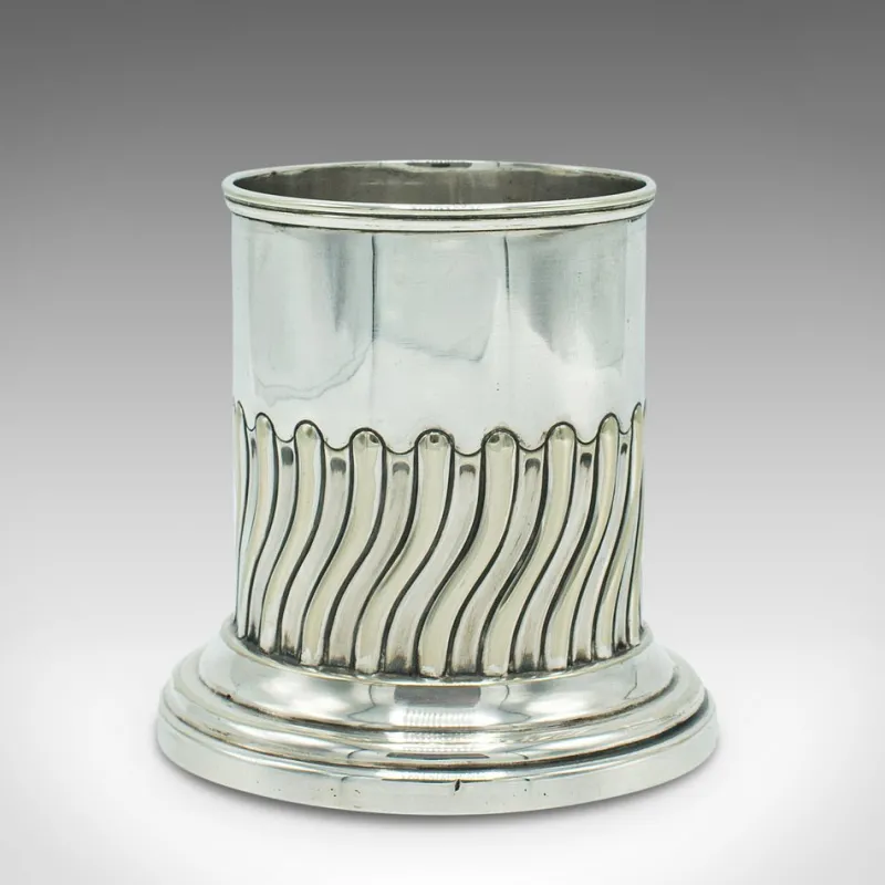 Pamono Antique English Wine Bottle Holder in Silver Plating, 1910