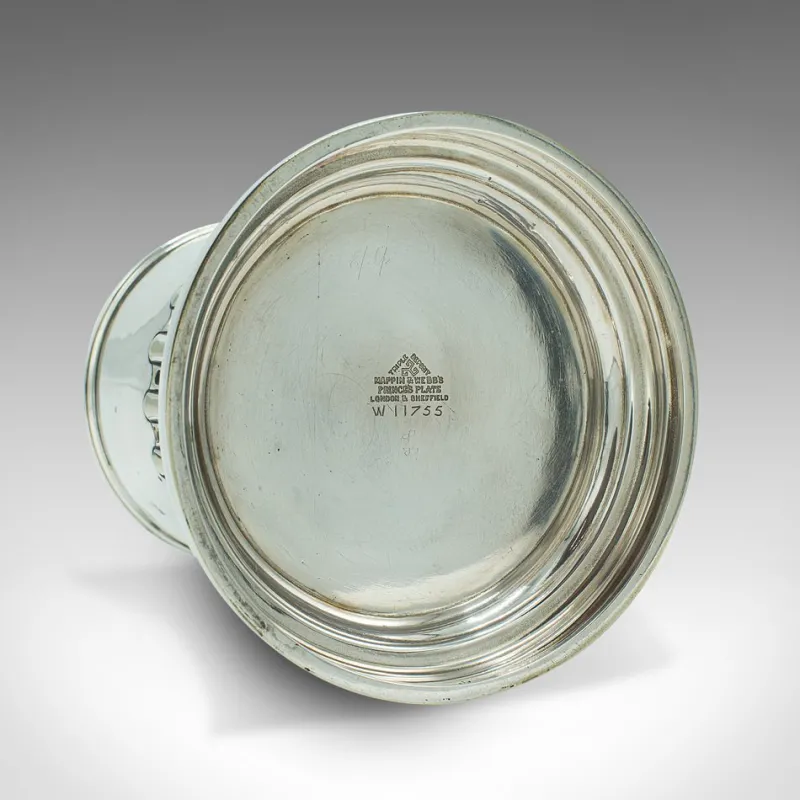 Pamono Antique English Wine Bottle Holder in Silver Plating, 1910