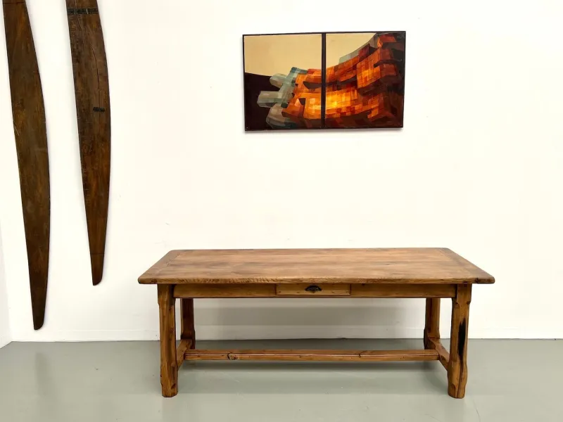 Pamono Antique Farmhouse Table in Oak and Walnut, 1700s> Dining Tables & Sets