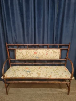 Pamono Antique Faux Bamboo Parlor Set from Maison Staněk Prague, Set of 6><noscript><img width=
