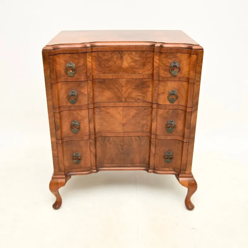Sale Pamono Antique Figured Walnut Chest of Drawers, 1890s