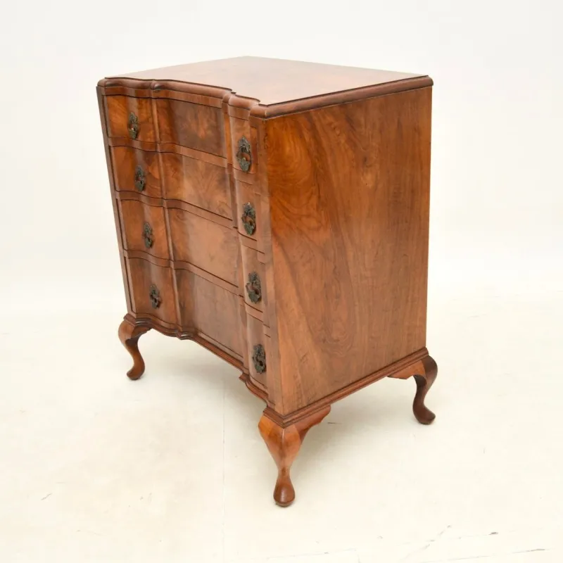 Sale Pamono Antique Figured Walnut Chest of Drawers, 1890s