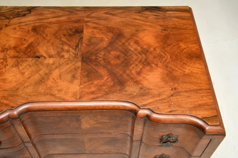Sale Pamono Antique Figured Walnut Chest of Drawers, 1890s