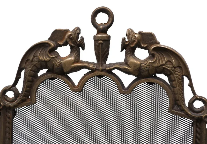 New Pamono Antique Fireplace Folding Screen, England, 1920s