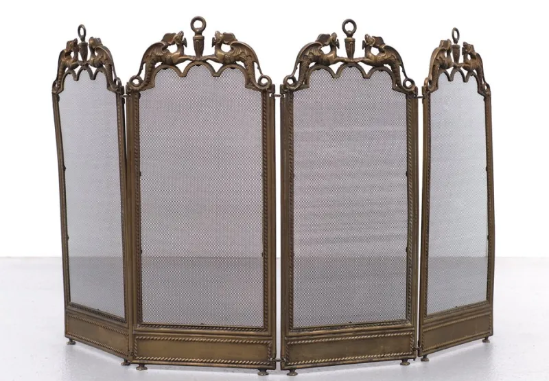 New Pamono Antique Fireplace Folding Screen, England, 1920s