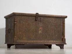 Pamono Antique Floral Carved Chest, 1820s><noscript><img width=