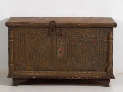 Pamono Antique Floral Carved Chest, 1820s><noscript><img width=