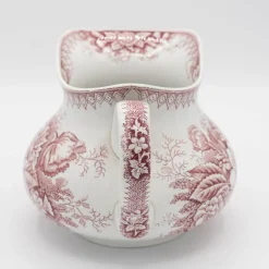 Best Pamono Antique Floral Terre De Fer Pitcher from St. Amand, France, 1890s