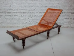 Pamono Antique Folding & Adjustable Daybed from British Campaign Furniture, London, 1870s><noscript><img width=