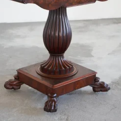 Best Pamono Antique Folding Pedestal Card Table, 19th Century