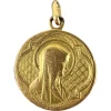 Pamono Antique French 18 Karat Yellow Gold Virgin Mary Medal Pendant> Necklaces