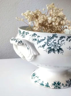 Outlet Pamono Antique French Anémone Soup Bowl from Saint Amand, 1890s