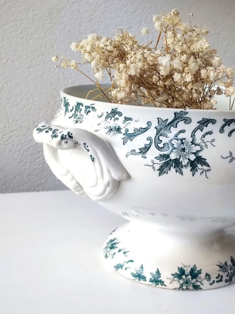 Outlet Pamono Antique French Anémone Soup Bowl from Saint Amand, 1890s
