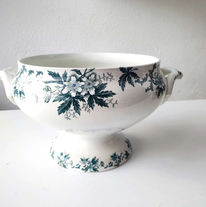 Outlet Pamono Antique French Anémone Soup Bowl from Saint Amand, 1890s