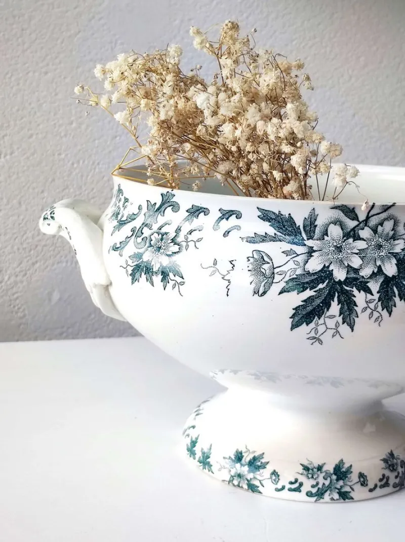 Outlet Pamono Antique French Anémone Soup Bowl from Saint Amand, 1890s