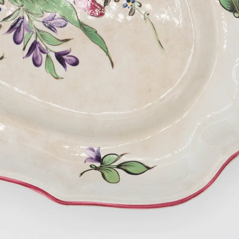 Clearance Pamono Antique French Art Nouveau Platter from Lunéville, Early 20th Century