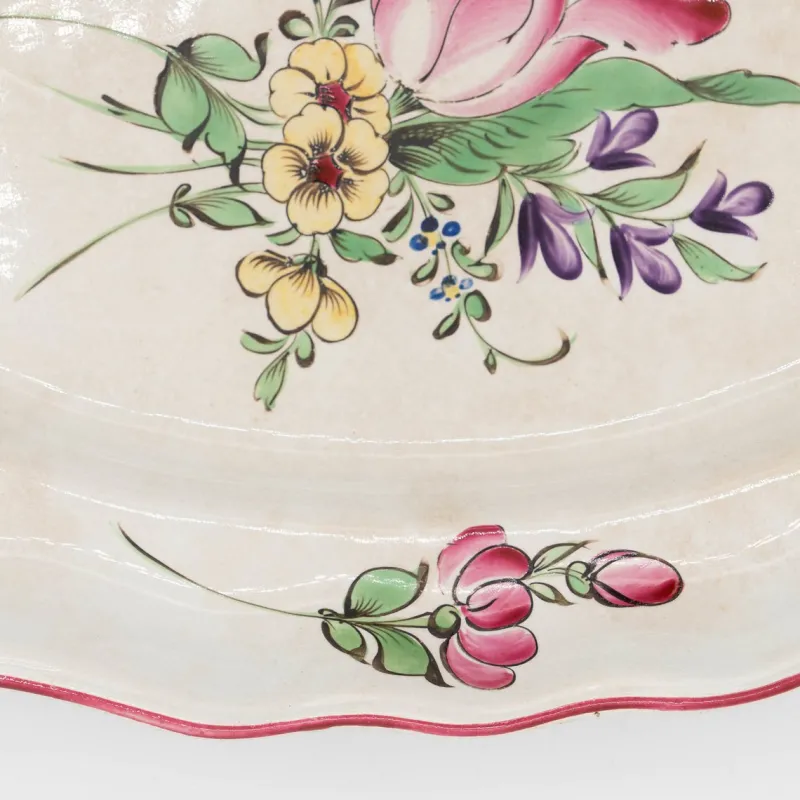 Clearance Pamono Antique French Art Nouveau Platter from Lunéville, Early 20th Century