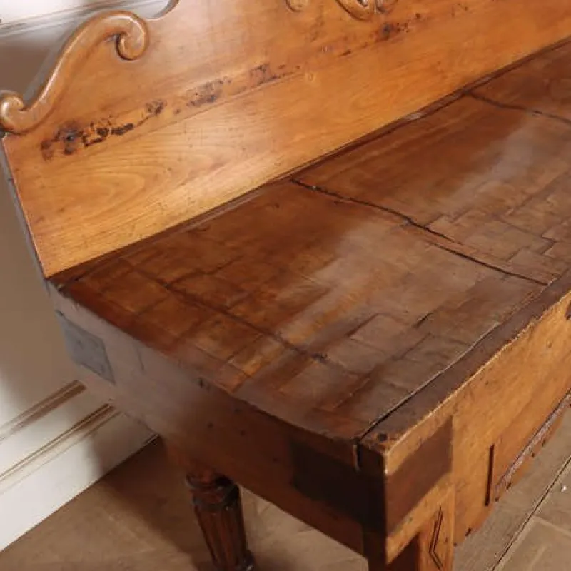 Pamono Antique French Butchers Block> Worktables & Workbenches