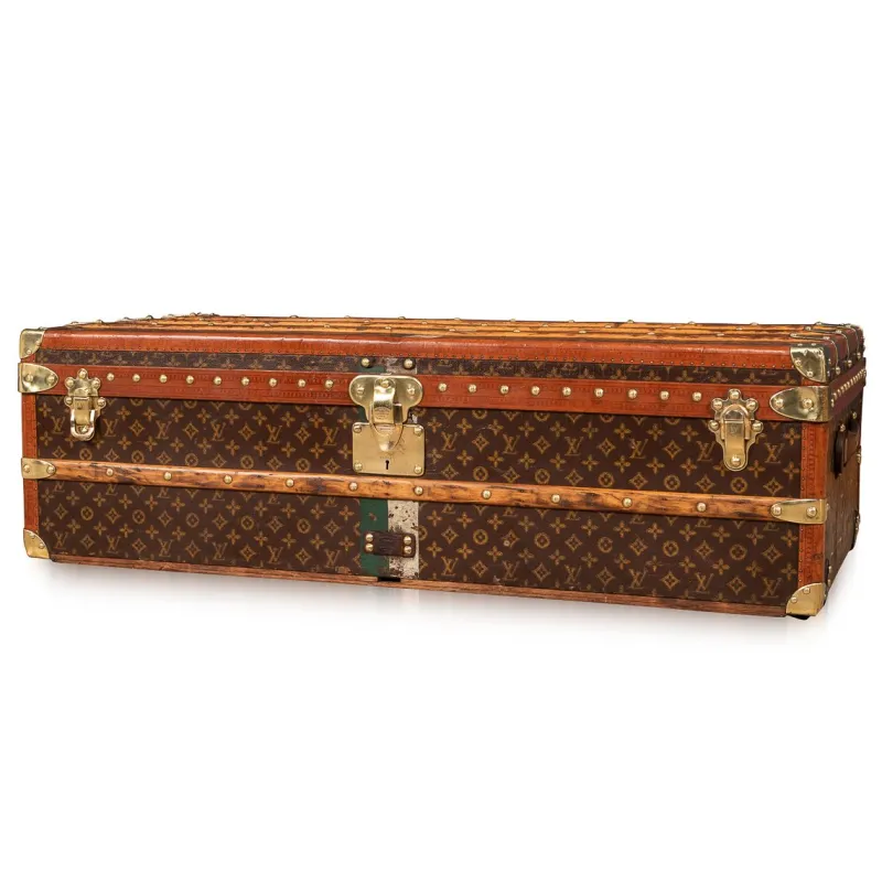 Pamono Antique French Cabin Trunk in Louis Vuitton, 1910> Trunks Crates & Baskets