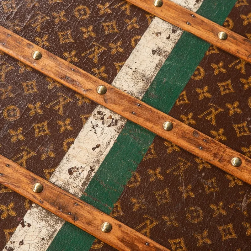 Pamono Antique French Cabin Trunk in Louis Vuitton, 1910> Trunks Crates & Baskets