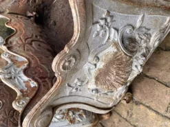 Pamono Antique French Cast Iron Garden Planters or Jardinières, Set of 2><noscript><img width=