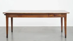 Pamono Antique French Cherry Dining Table with a Large Extendable Top and a Drawer> Dining Tables & Sets