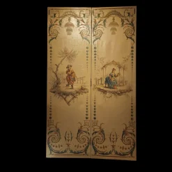 Clearance Pamono Antique French Chinoiseries Screen, Set of 2