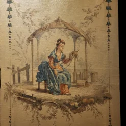 Clearance Pamono Antique French Chinoiseries Screen, Set of 2