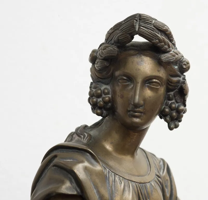 Pamono Antique French Clock in Bronze and Marble, 19th Century> Clocks