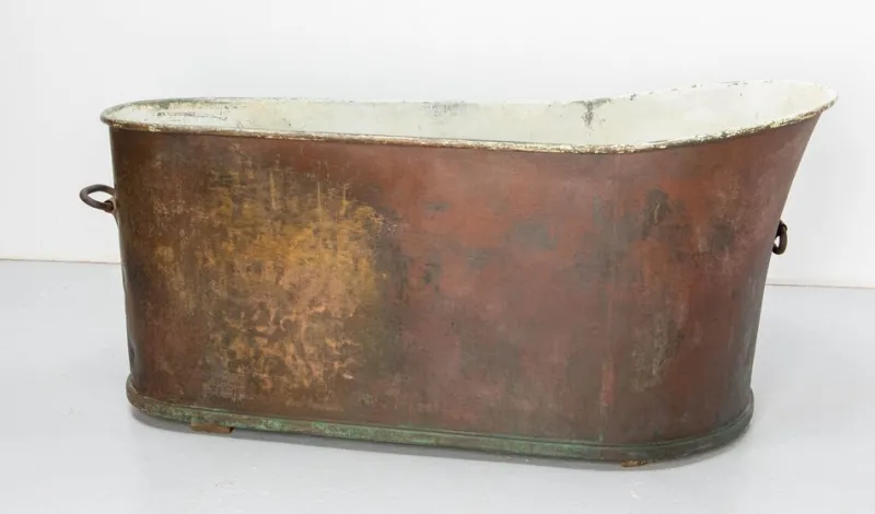 Pamono Antique French Copper Bathtub, 1890> Architectural Elements