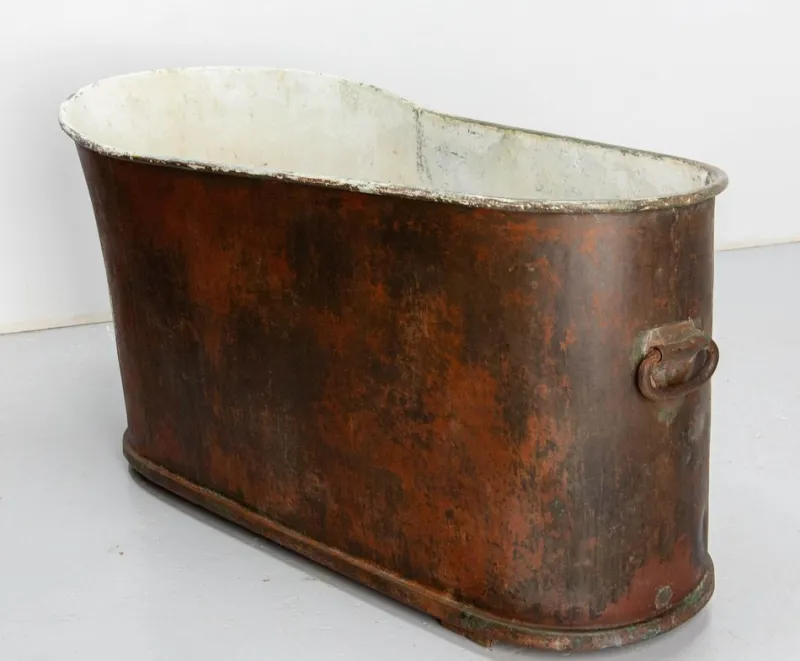 Pamono Antique French Copper Bathtub, 1890> Architectural Elements