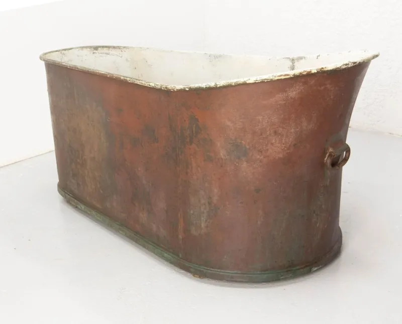 Pamono Antique French Copper Bathtub, 1890> Architectural Elements