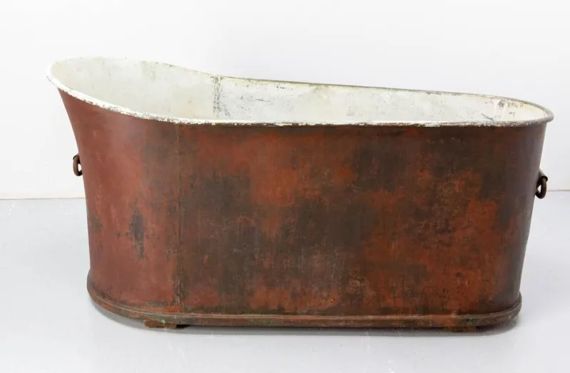 Pamono Antique French Copper Bathtub, 1890> Architectural Elements