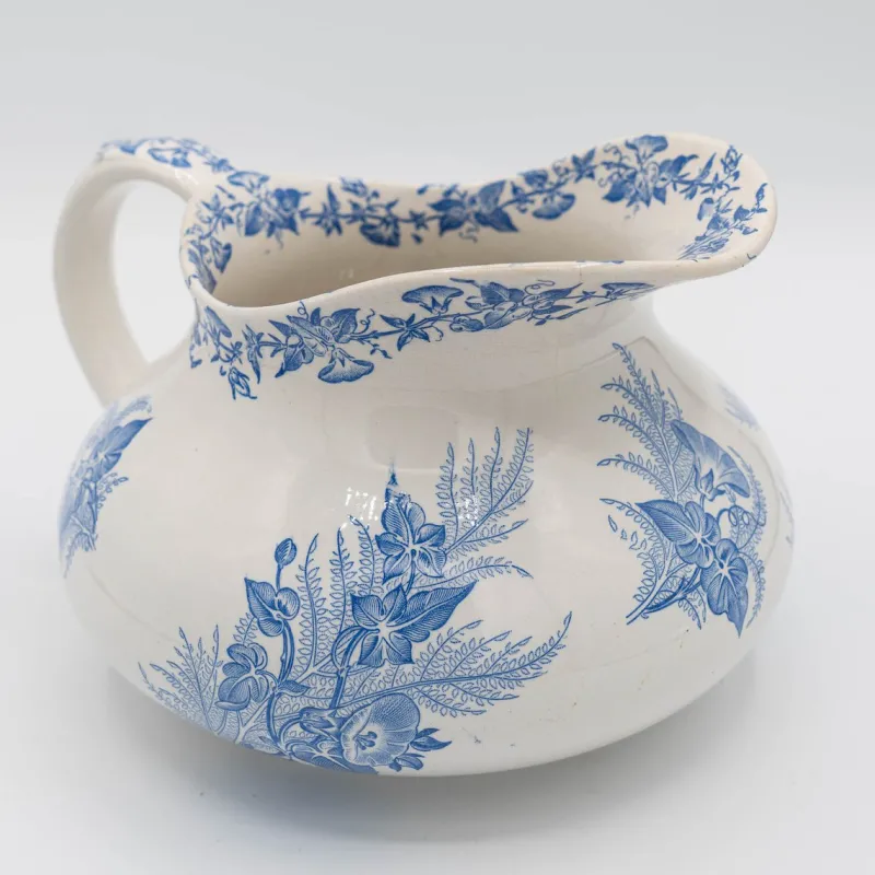 New Pamono Antique French Country Style Water Jug or Ewer from FF Pexonne, Liseron, 1890s