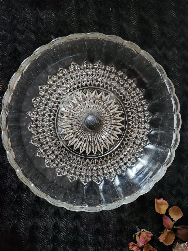 Pamono Antique French Crystal Compotier from La Samaritaine, Paris, France, Late 19th Century> Bowls