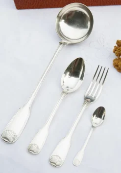 Online Pamono Antique French Cutlery Coquille by Cailar Bayard, 1920s, Set of 37